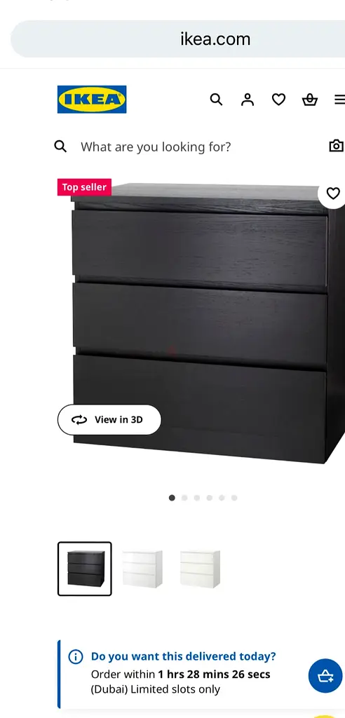 IKEA MALM Chest of 3 drawers