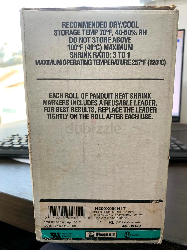 Panduit H200X064H1T Shrink Label