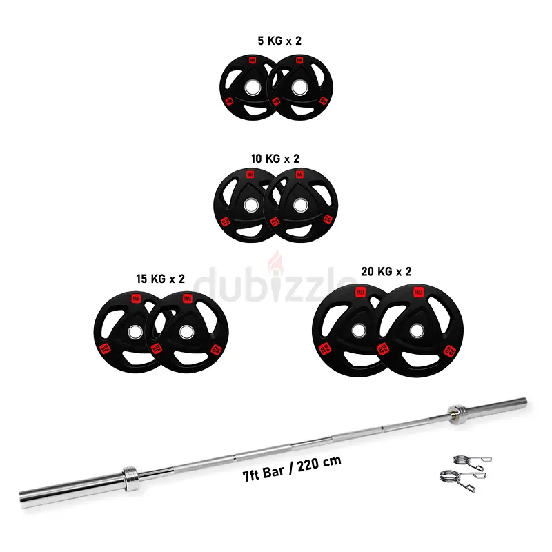 Weight plate Set and 7ft Olympic bar