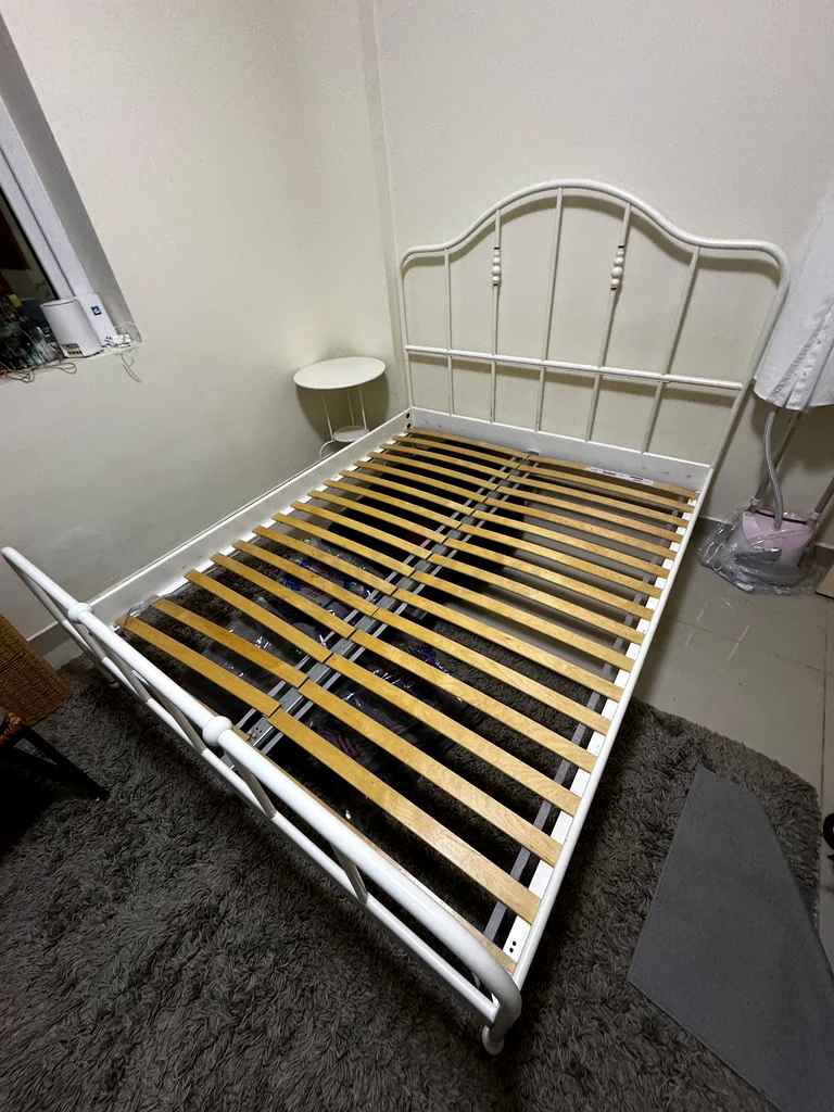 IKEA Queen Sized bed clean condition in beautiful white