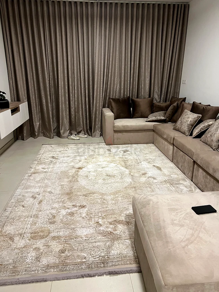 Custom U shaped brown sofa