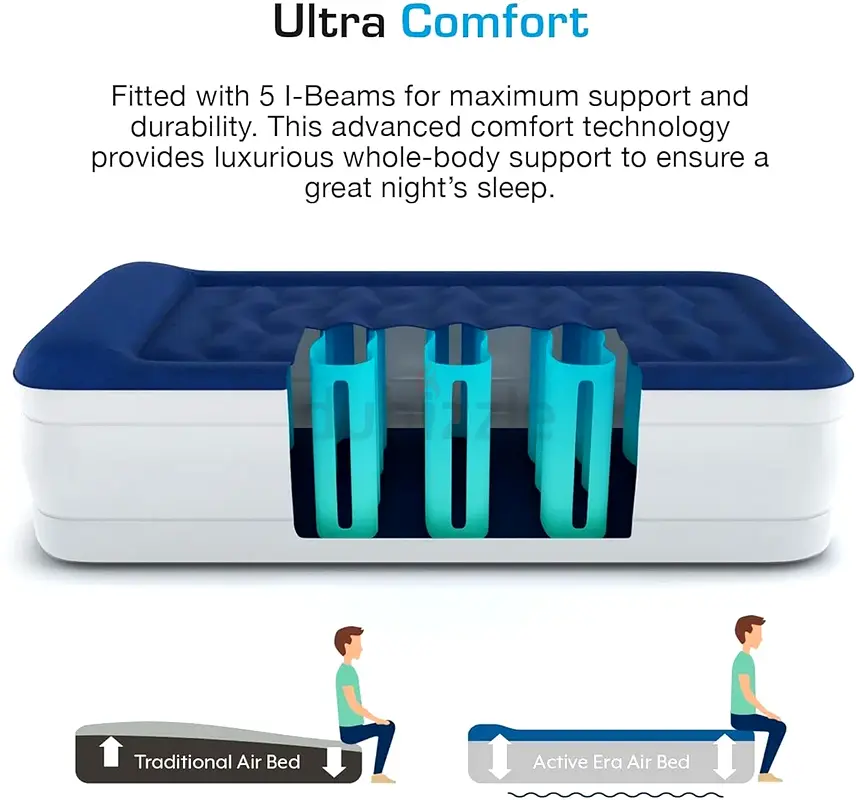 Active Era Luxury Single Size Inflatable Mattress Elevated Air