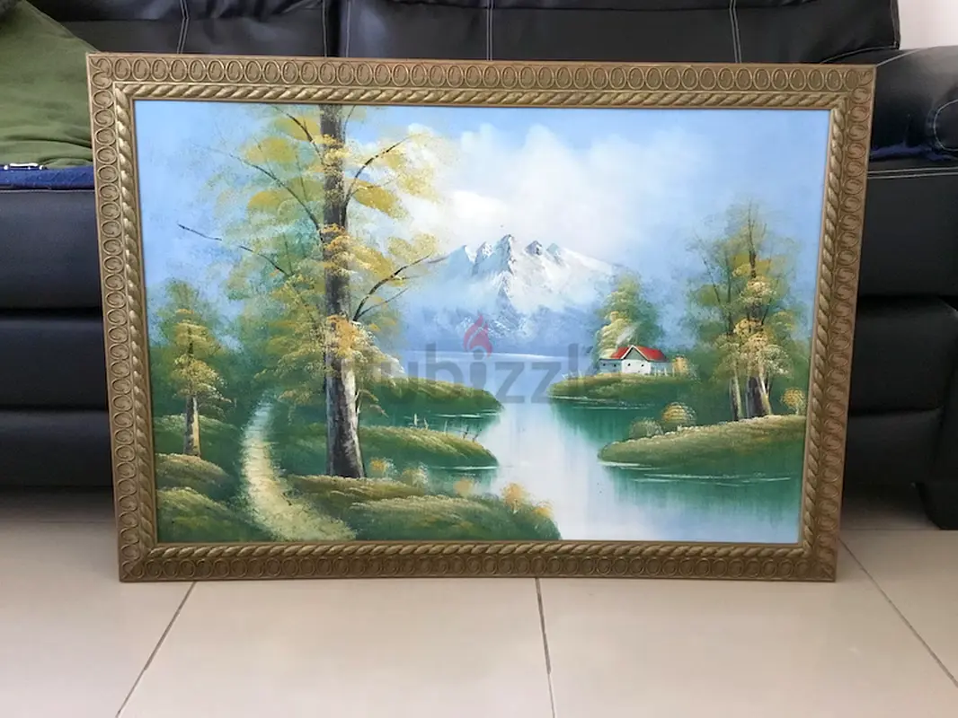 Vintage ‘Nature Scenery’ Framed Oil on Canvas Painting (85x60 cm