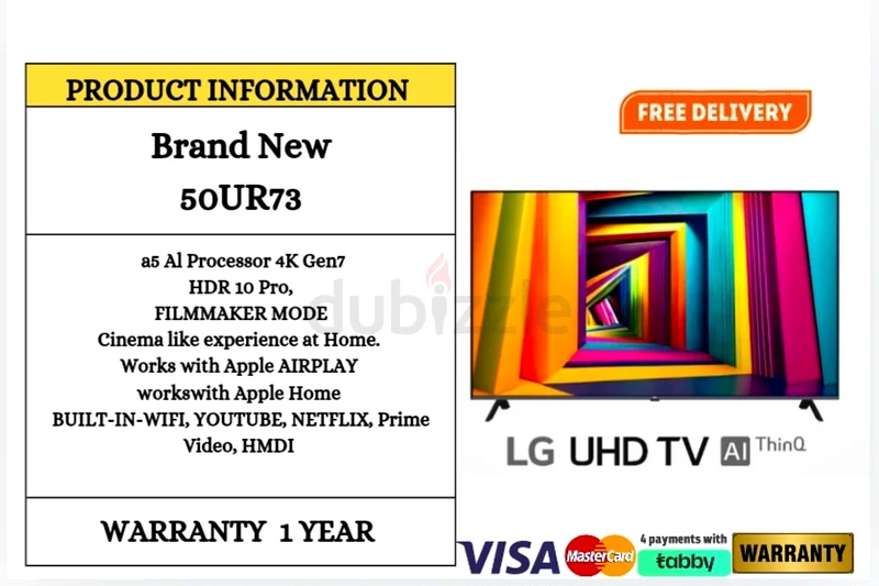 LG 50 Smart TV4K 1 Year Warranty Brand New