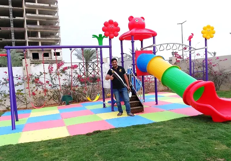 Teddy bear Bird Kids Swing Slide Set