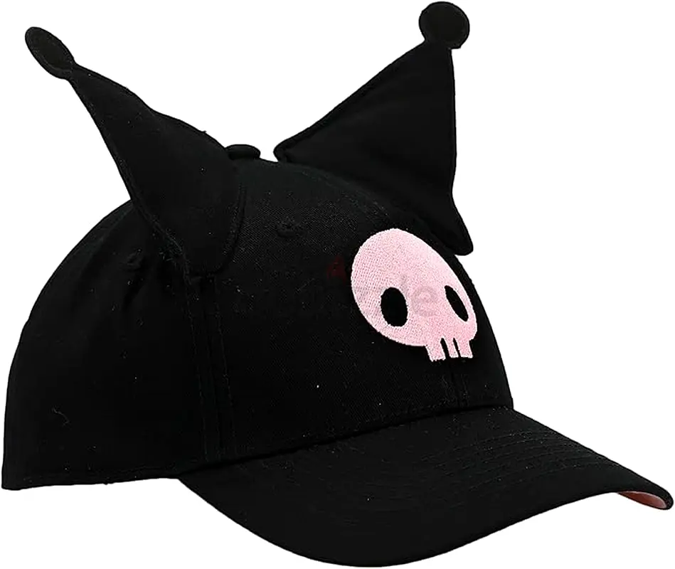 Kuromi Inspired Black Traditional Adjustable Hat