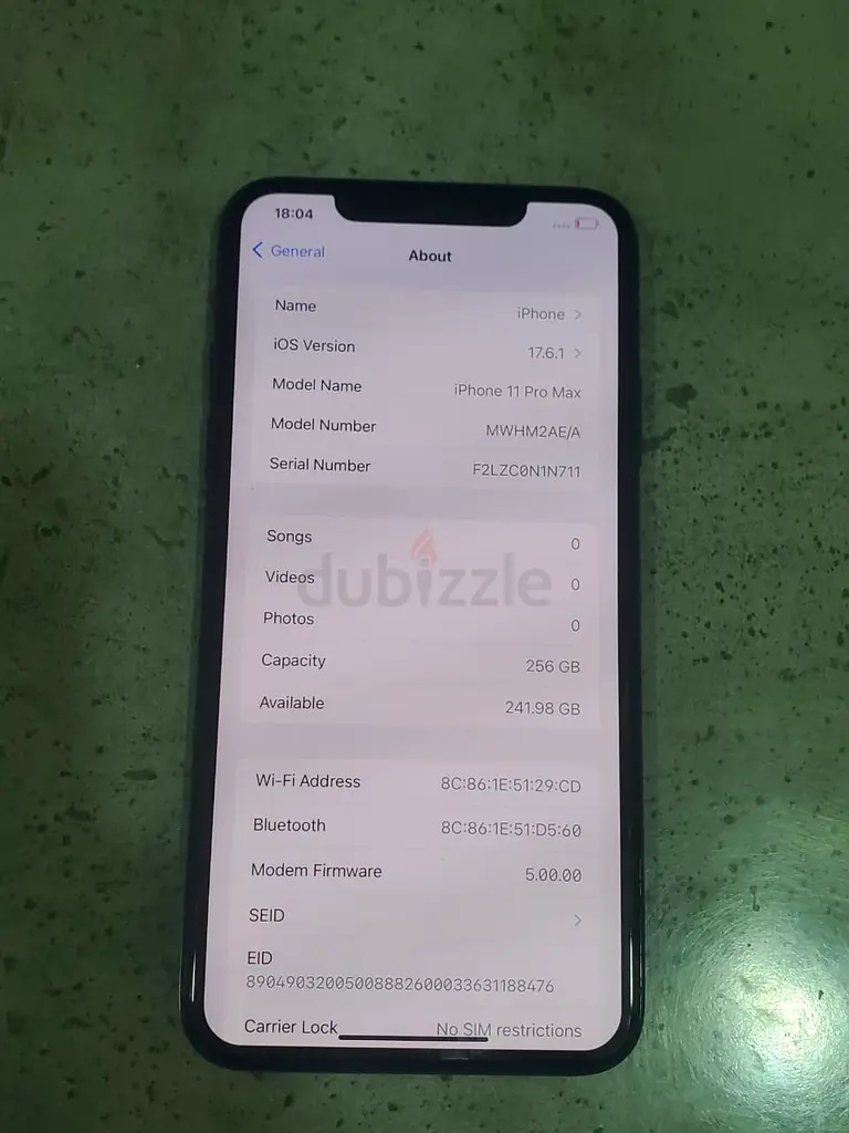 Iphone 11 pro max 256 TRA