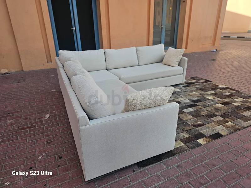 Almost Like a New Pottery _ bArn Corner L shape Sofa beige