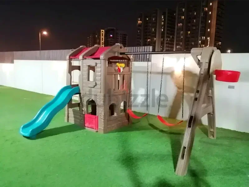Kids Pro Slide And Swings With Climbing Wall