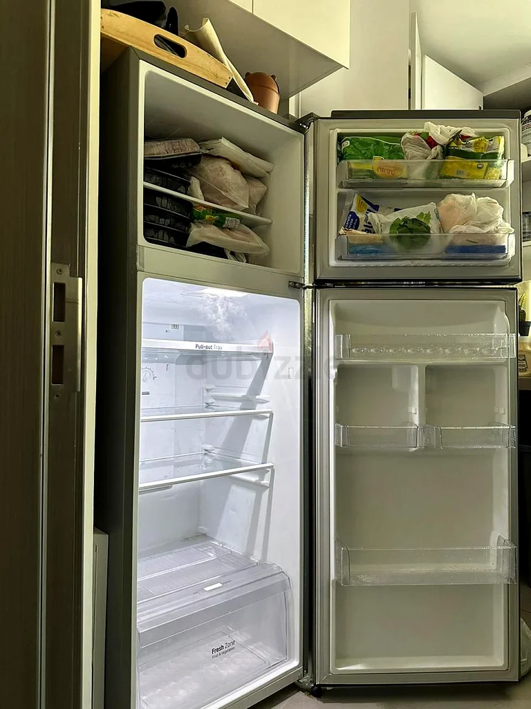 سعة الثلاجة من إل جي الإجمالية 402 لتر، والسعة الصافية 347 لتر، GN-B402SQCB، باللون الرمادي، توصيل مجاني، ضمان63264585003011113