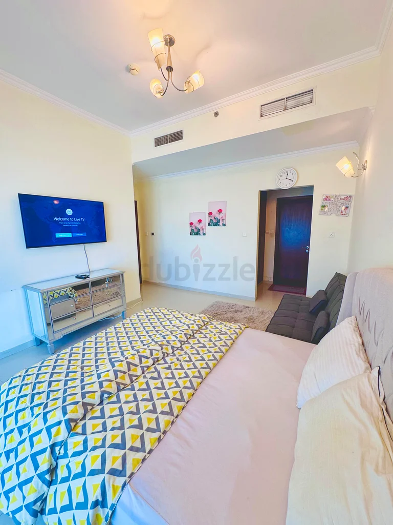 Apartment Master Bedroom in new apartment for Rent in Dubai Marina with Living Hall
