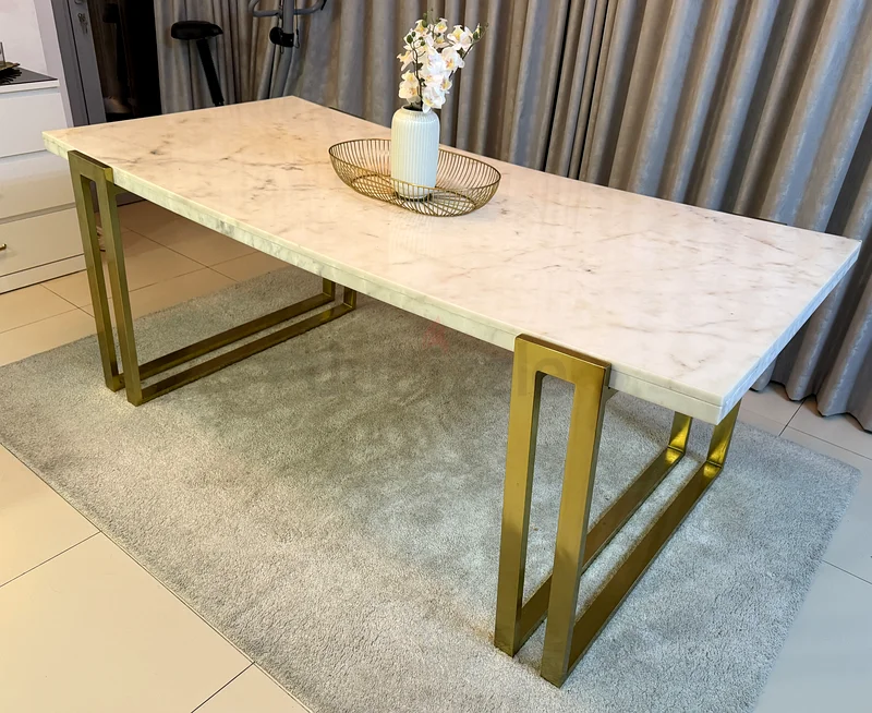 Pan emirates marble top dining table