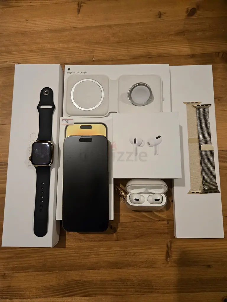 Appli Iphone 14 pro, Watch Series 7, Airpods pro bundle