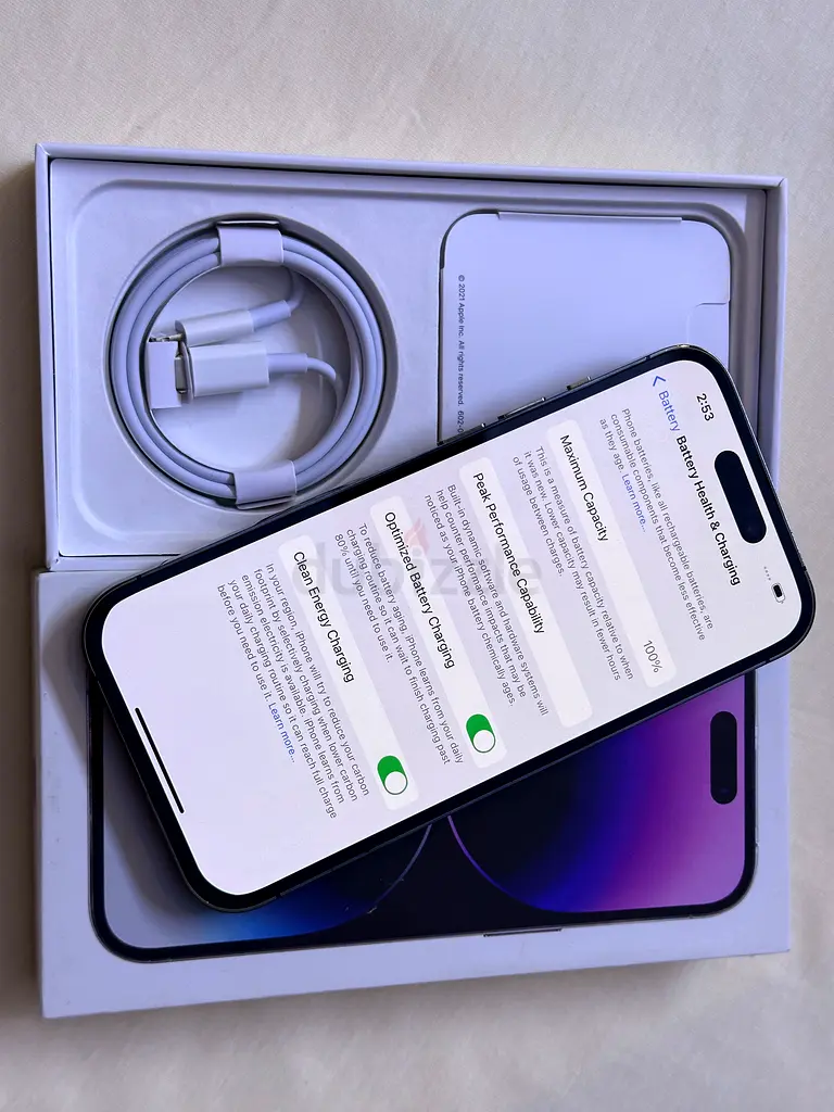 IPhone 14 Pro 512gb Dual physical sim Deep purple All sensors are