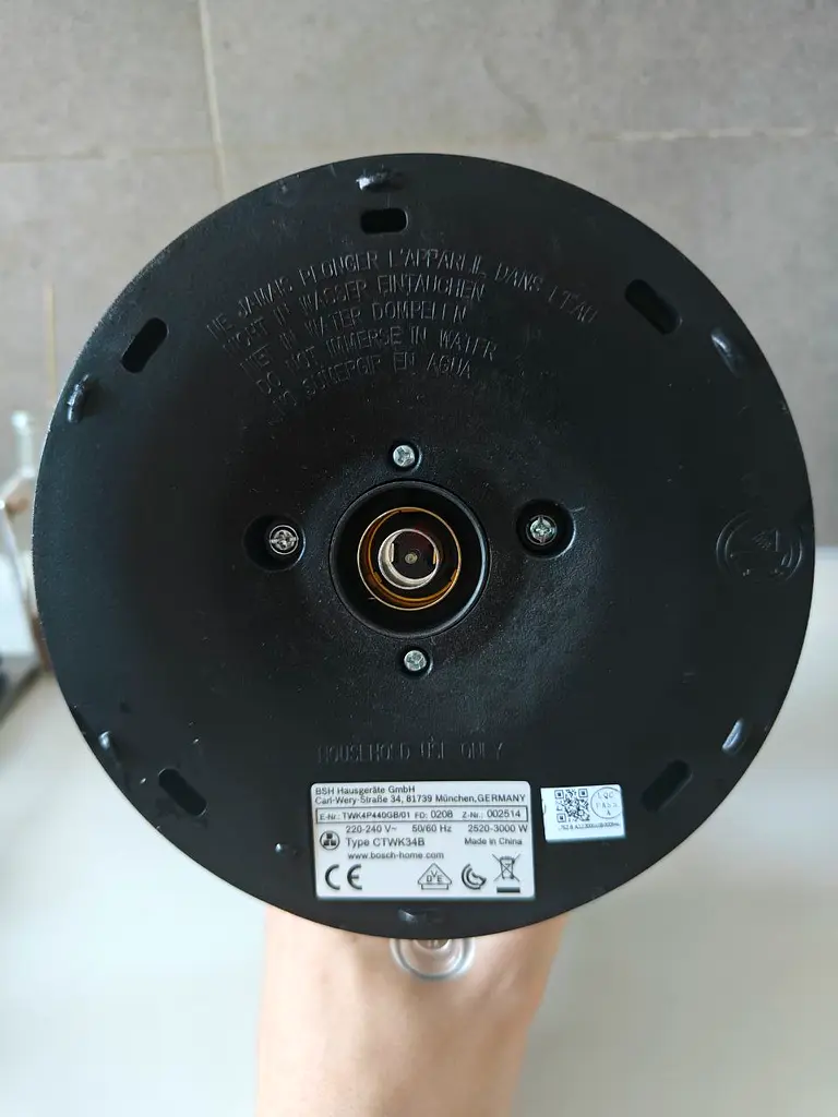 Bosch DesignLine Electric Kettle TWK4P440GB Silver And Black 1.7L