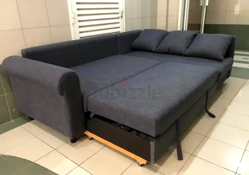Ikea grey L shape sofa bed for sale