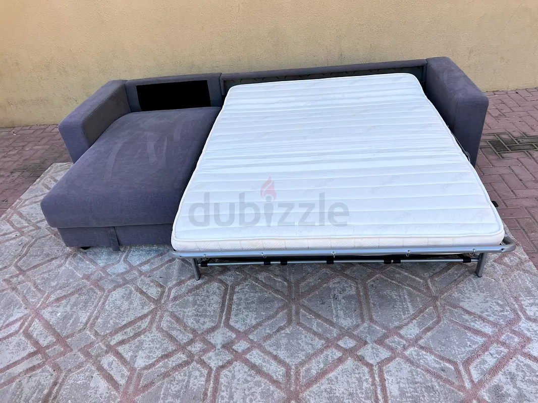 Boconcept L shape sofa bed under storage and mattress