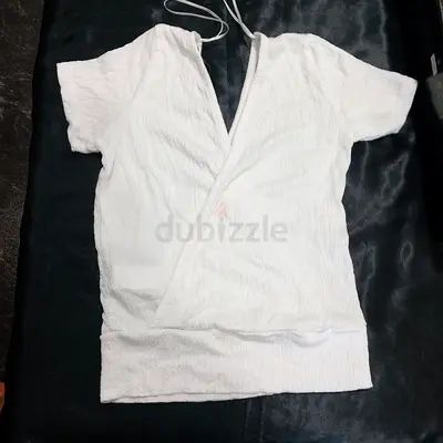 White stretch bodysuit, Moroccan made, size small