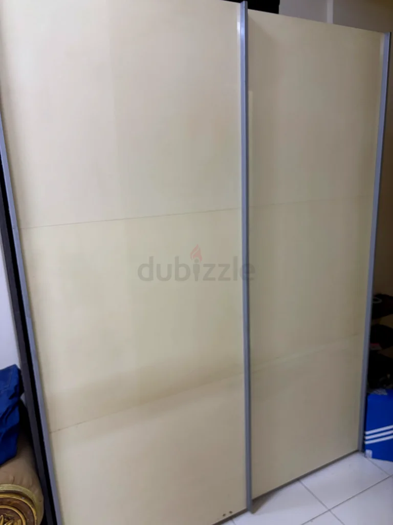 California King size bed with spring mattress with sliding wardrobe