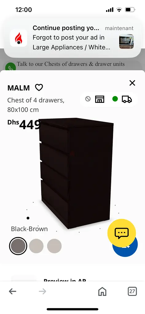 Malm Ikea drawers new