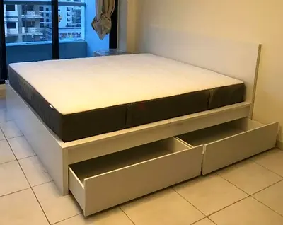 Ikea malm bed with mattress