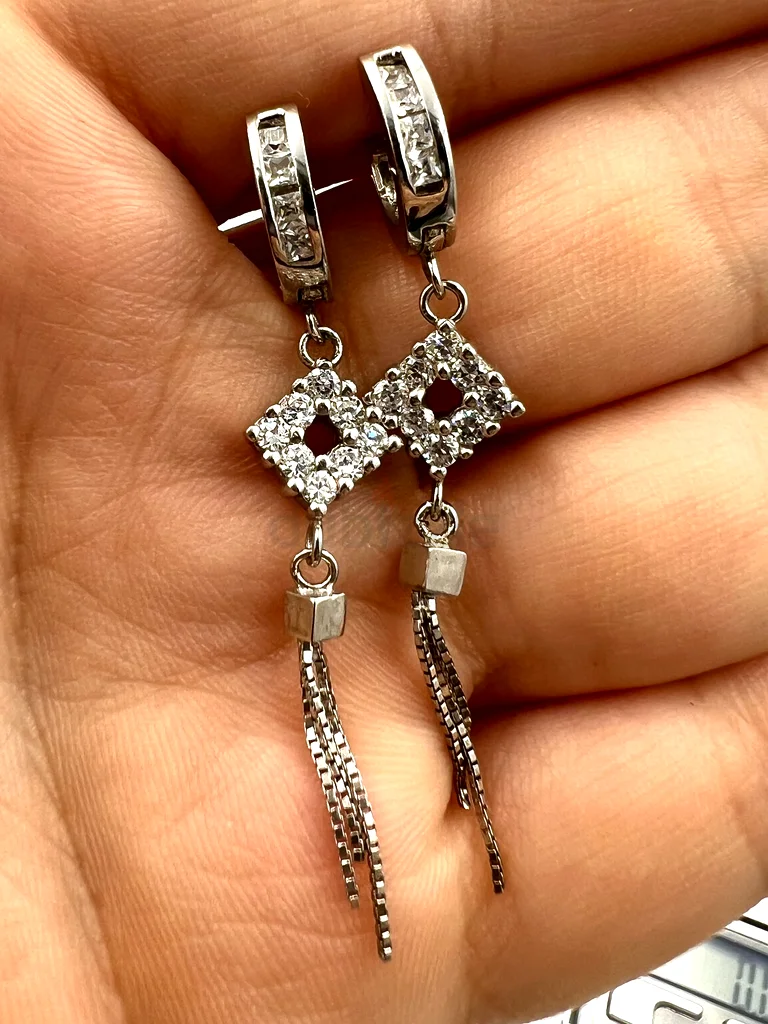 Womens silver earrings63230180464514113