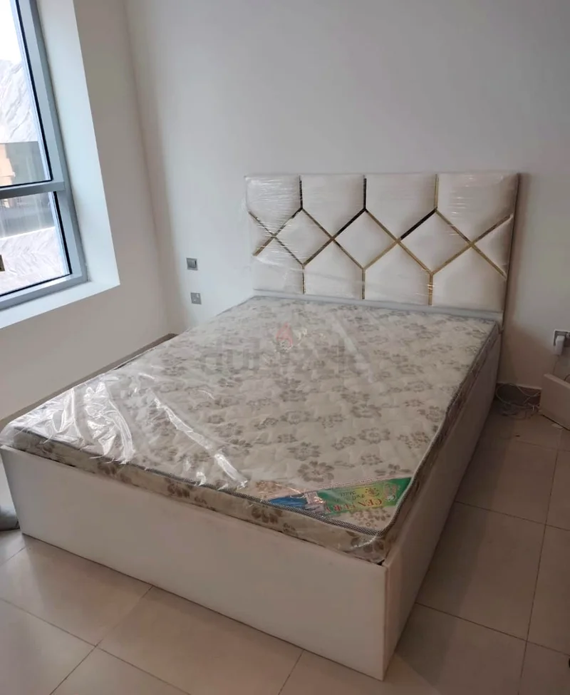 Brand New velvet bed double size with mattress available