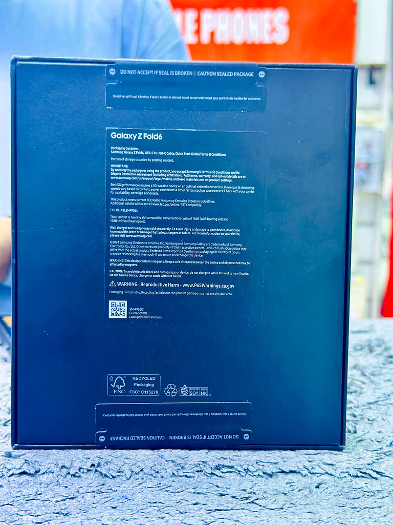 Samsung Z Fold 6 256 Gb Box pack