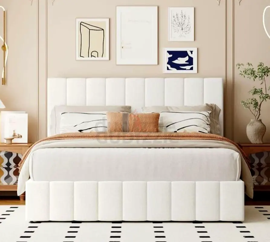 New High Quality Fabric Luxury King size 180x200 Bed with spring