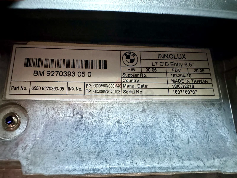 BMW 3 Series original display screen63262406876545112