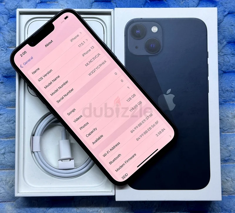 IPHONE 13 BLACK COLOR 128GB STORAGE