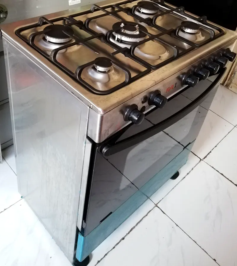 Five burner cooking range First one
