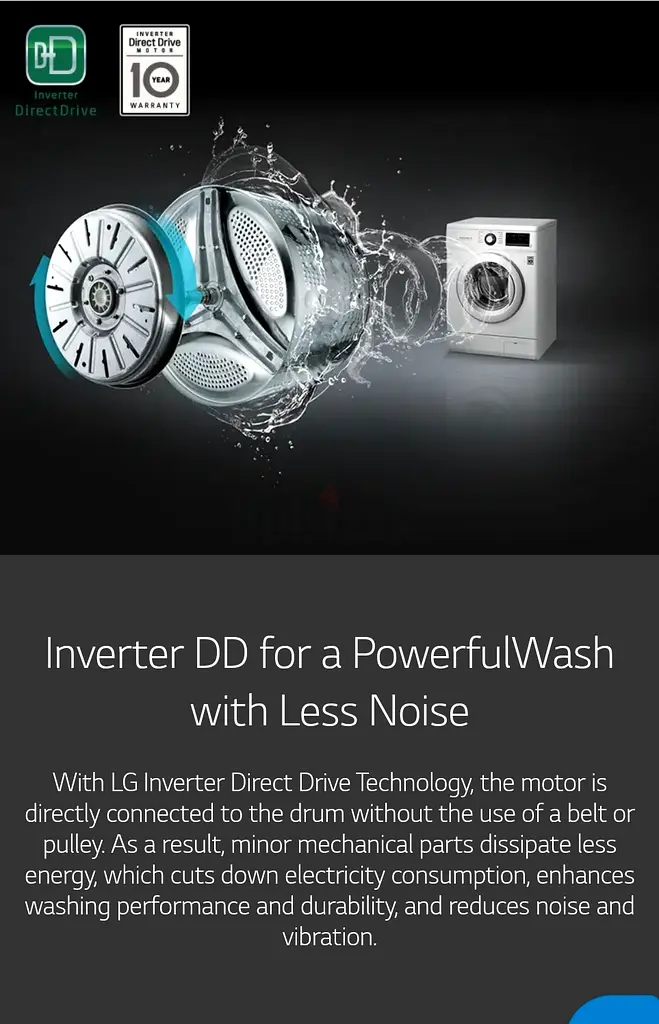 LG washing machine 6kg