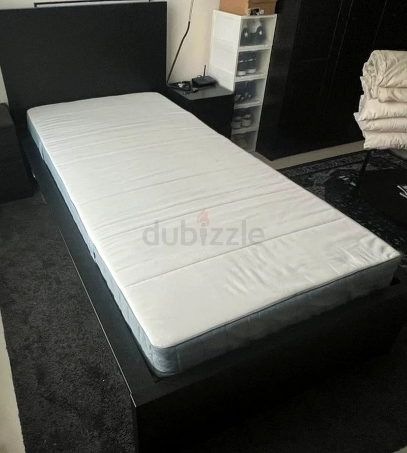 Ikea malm single bed with mattress