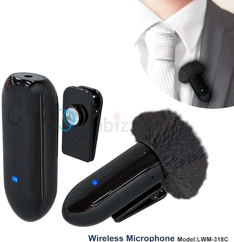 LESNGO 318C Wireless Lavalier Microphone, 20 UHF Channel Wireless Lapel