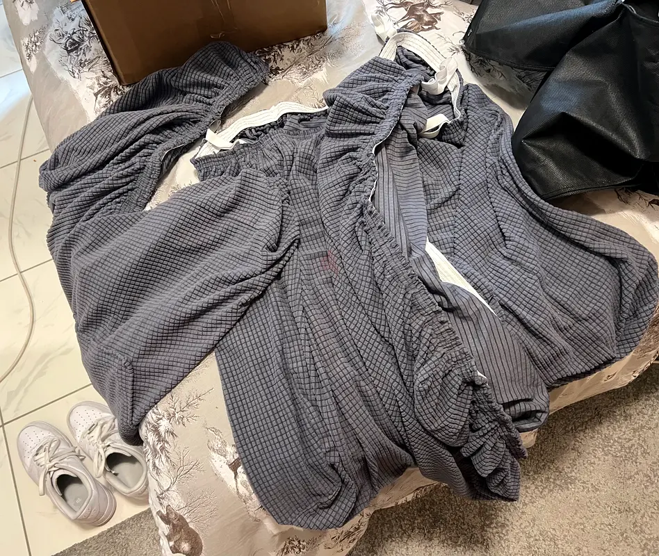 Free Grey Fabric Covers For Large Chair