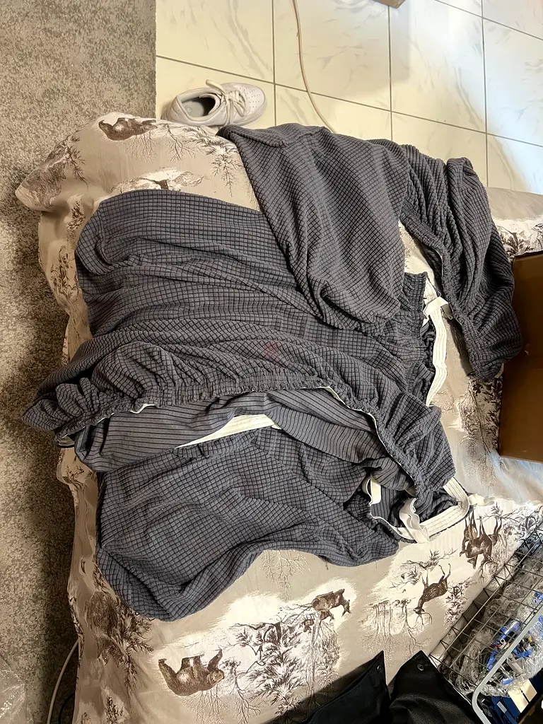 Free Grey Fabric Covers For Large Chair