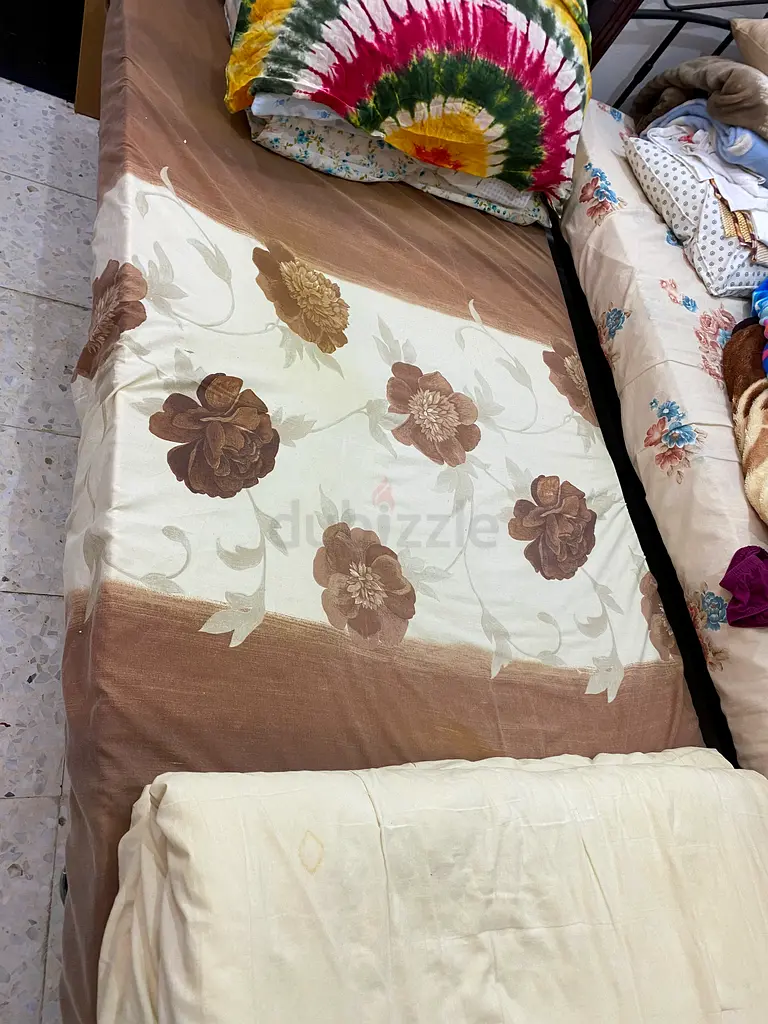 Single bed frame with mattress