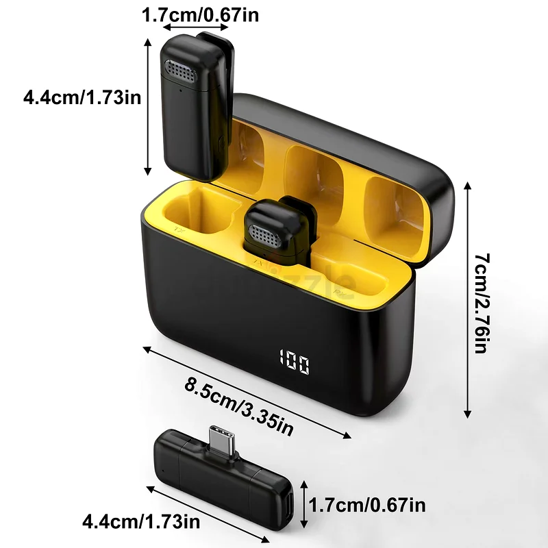 New Wireless Microphone Audio Video Recording Mini Mic Live Broadcast
