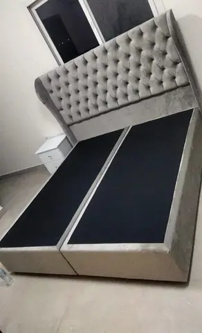 Queen size bed brand new in valvet fabric