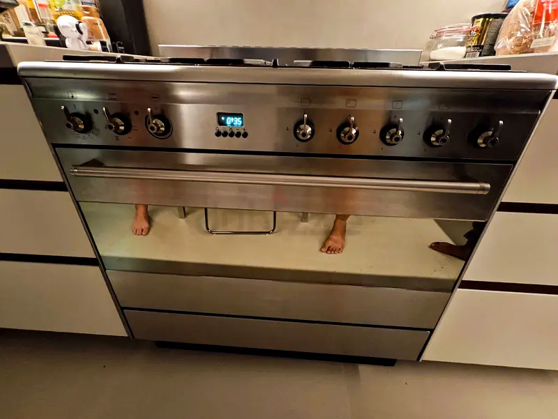 Smeg top gas oven electric cooking range