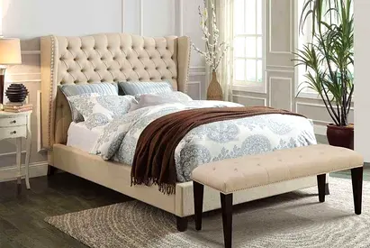 Queen size bed brand new in valvet fabric