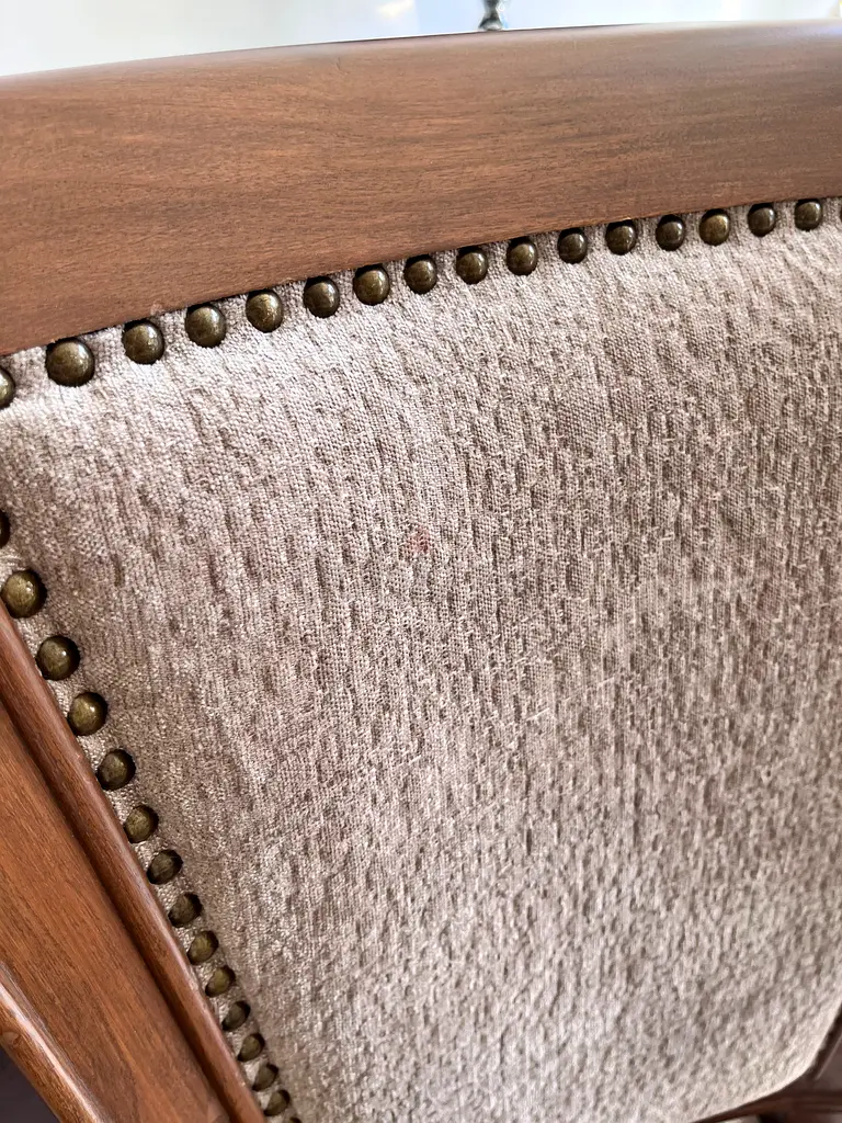 Fine furniture.6 Teak wood dining chairs for sale