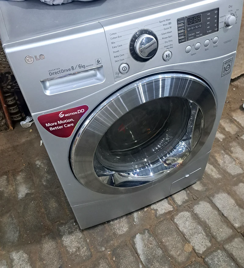 LG direct drive inverter washing machine 8kg wash and 6kg full driyar ...