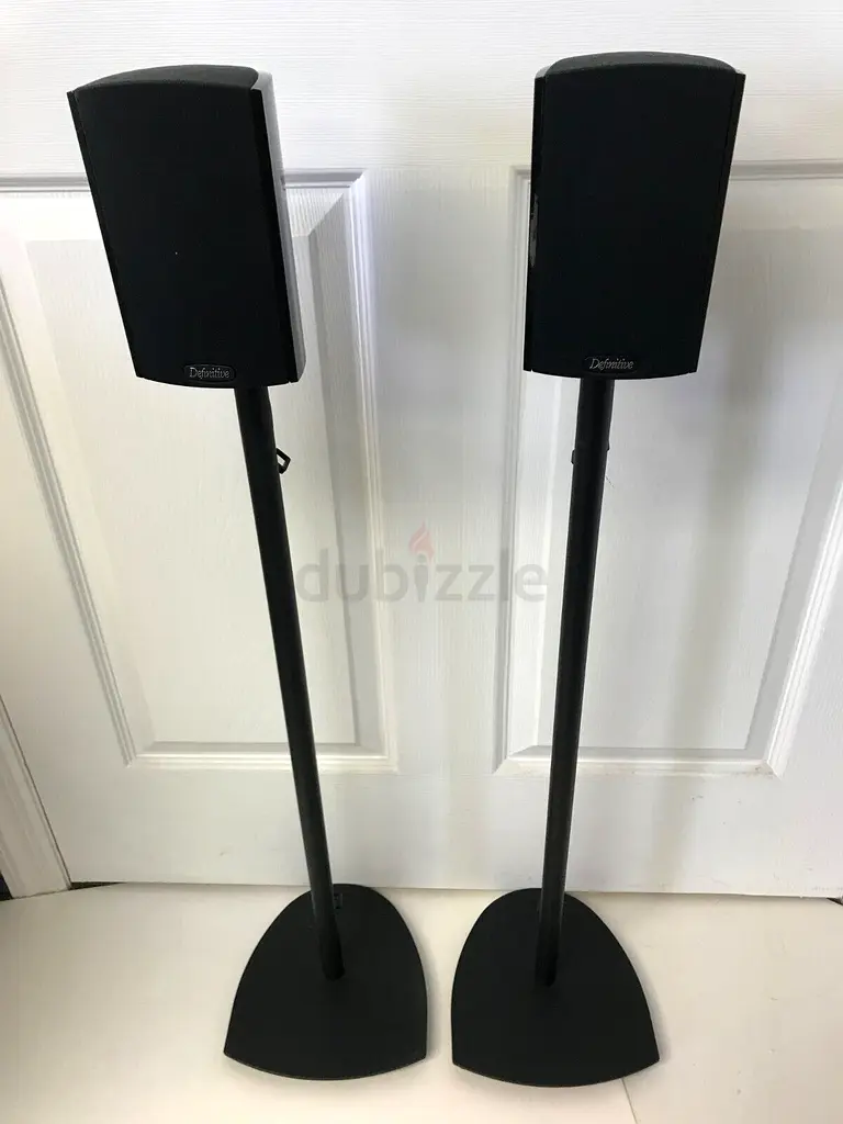 2 x Definitive Technology ProMonitor 1000 Satellite Speakers with Stand