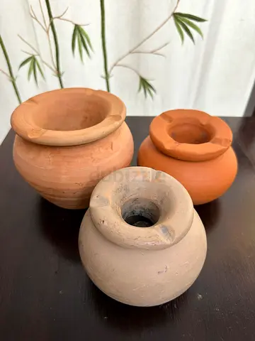 3-pcs Clay Ashtray Home Décor