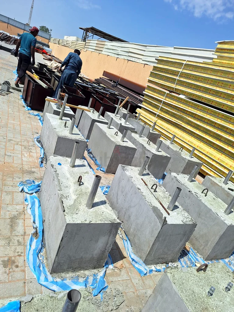 Fabrication of Construction Site Signboard, Concrete Foundation