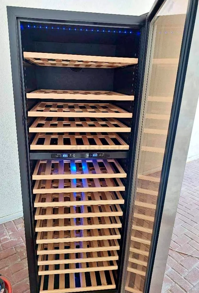 Teriem wine fridge dual zone temperature 200 bottles