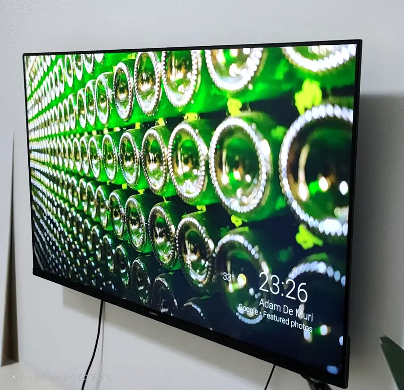 50 inch, 4K UHD, KONKA LED TV with wall base mount stand