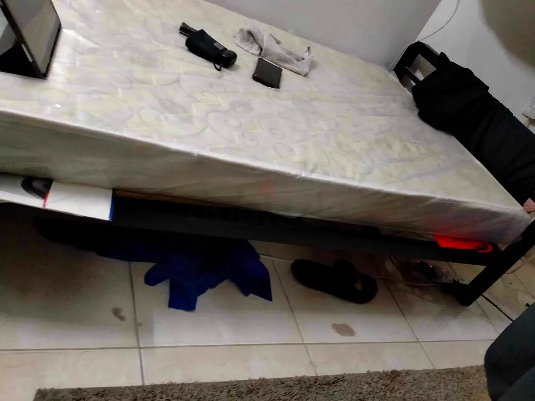 single bed and mattress